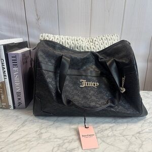 Juicy Couture Black Embossed Travel Bag